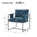 Fauteuil d'appoint moderne avec poches latérales, lot de 2 (Noir/Vert/Gris/Beige/Bleu)