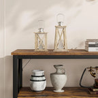 Console industrielle 3 étagères gris/marron, 140 cm