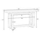 Console table minimaliste gris / noir / blanc / bleu marine – Effet béton, multifonction, 1 personne