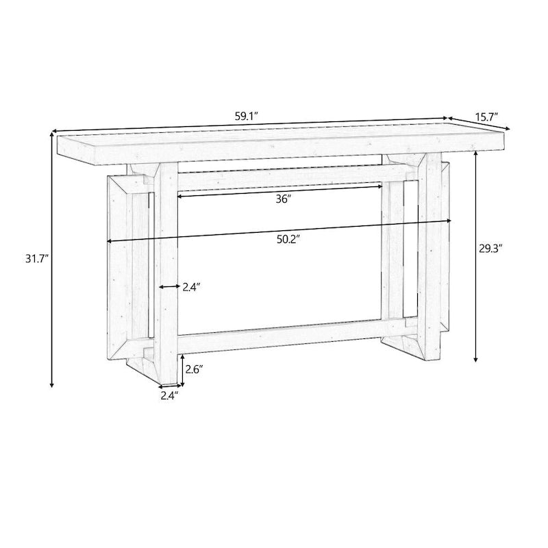 Console table minimaliste gris / noir / blanc / bleu marine – Effet béton, multifonction, 1 personne