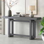 Console table minimaliste gris / noir / blanc / bleu marine – Effet béton, multifonction, 1 personne