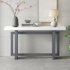 Console table minimaliste gris / noir / blanc / bleu marine – Effet béton, multifonction, 1 personne