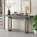 Console table minimaliste gris / noir / blanc / bleu marine – Effet béton, multifonction, 1 personne