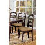 Chaise de salle à manger à barreaux marron, lot de 2