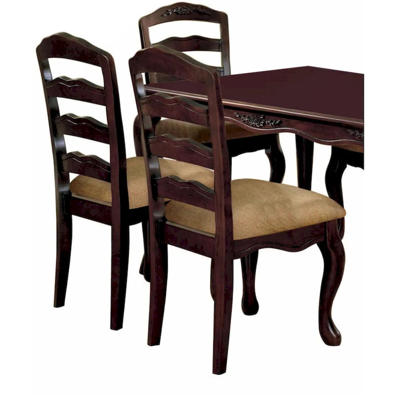 Chaise de salle à manger à barreaux marron, lot de 2