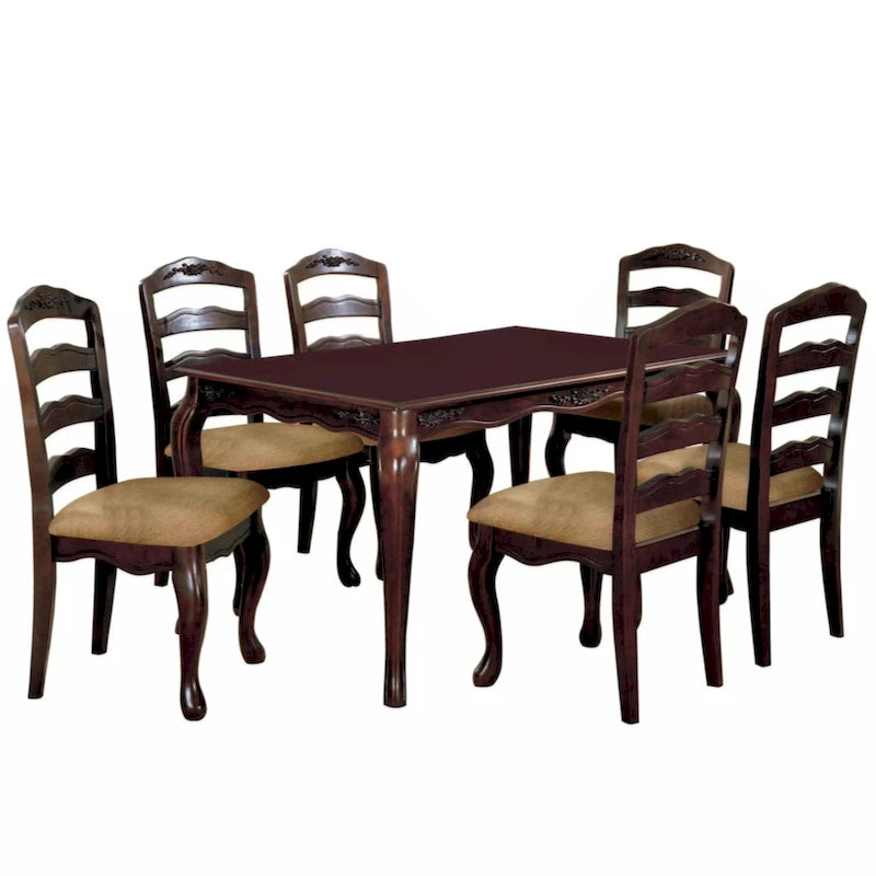 Chaise de salle à manger à barreaux marron, lot de 2