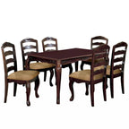 Chaise de salle à manger à barreaux marron, lot de 2