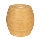 Table d'appoint ronde en rotin - Naturel et noir, 2 tailles