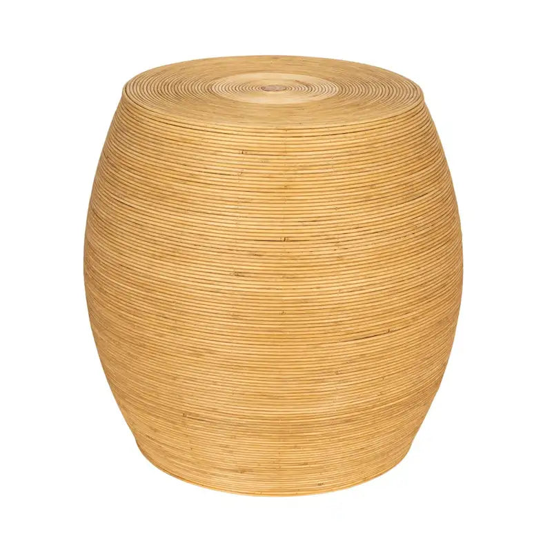 Table d'appoint ronde en rotin - Naturel et noir, 2 tailles