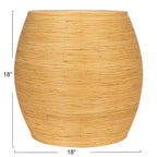 Table d'appoint ronde en rotin - Naturel et noir, 2 tailles