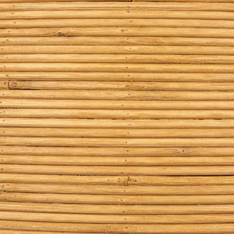 Table d'appoint ronde en rotin - Naturel et noir, 2 tailles