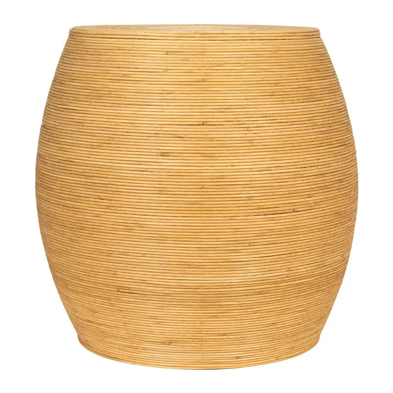 Table d'appoint ronde en rotin - Naturel et noir, 2 tailles