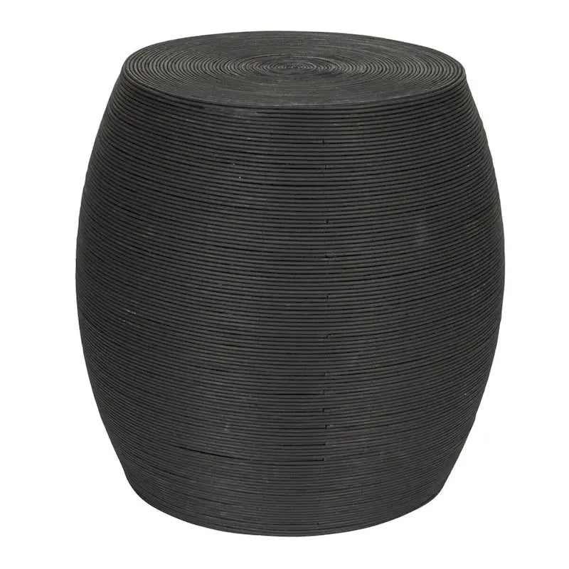 Table d'appoint ronde en rotin - Naturel et noir, 2 tailles