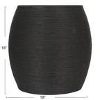 Table d'appoint ronde en rotin - Naturel et noir, 2 tailles