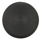 Table d'appoint ronde en rotin - Naturel et noir, 2 tailles