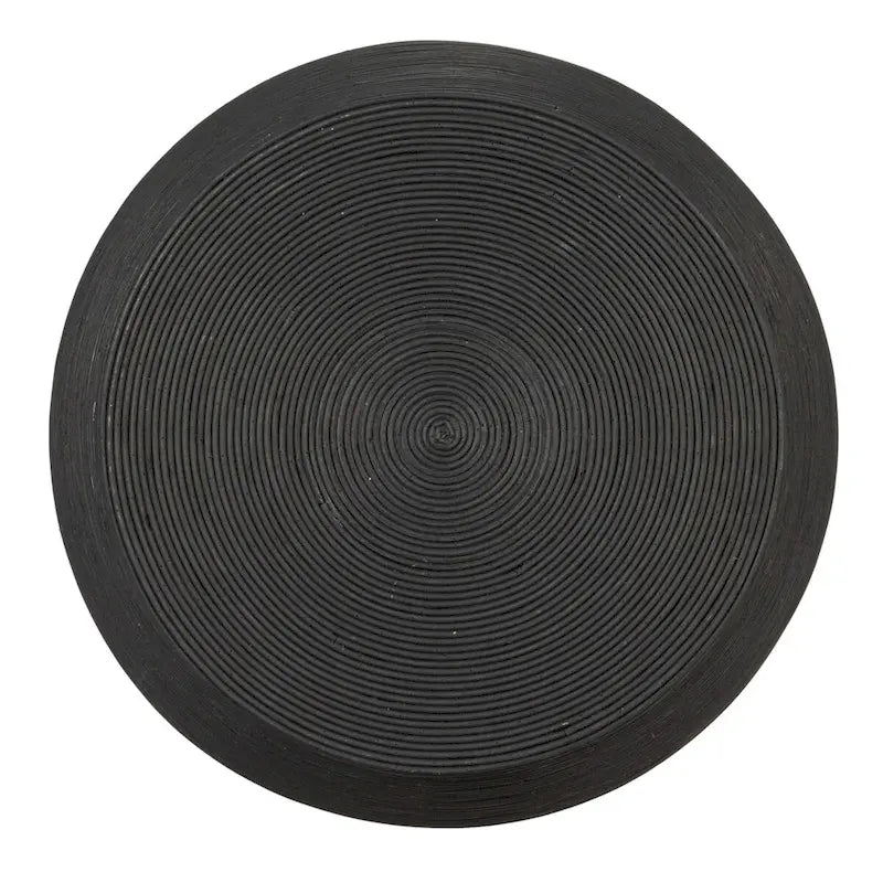 Table d'appoint ronde en rotin - Naturel et noir, 2 tailles