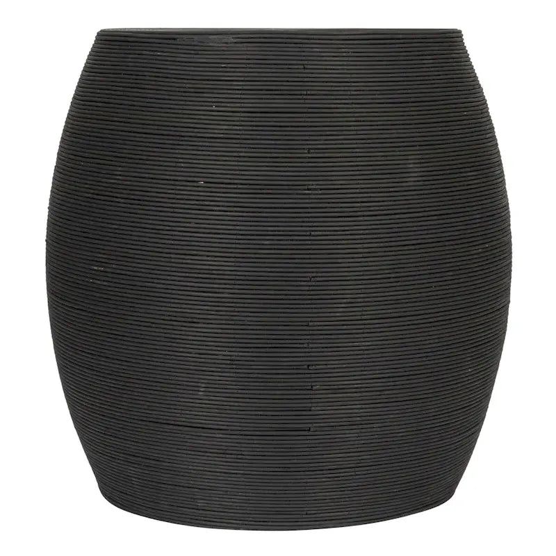 Table d'appoint ronde en rotin - Naturel et noir, 2 tailles