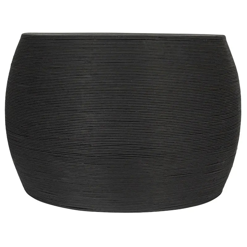Table d'appoint ronde en rotin - Naturel et noir, 2 tailles