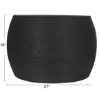 Table d'appoint ronde en rotin - Naturel et noir, 2 tailles
