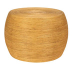Table d'appoint ronde en rotin - Naturel et noir, 2 tailles