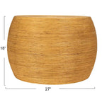 Table d'appoint ronde en rotin - Naturel et noir, 2 tailles
