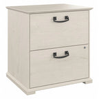 Meuble de classement latéral de ferme à 2 tiroirs en chêne blanc lin / gris bois flotté