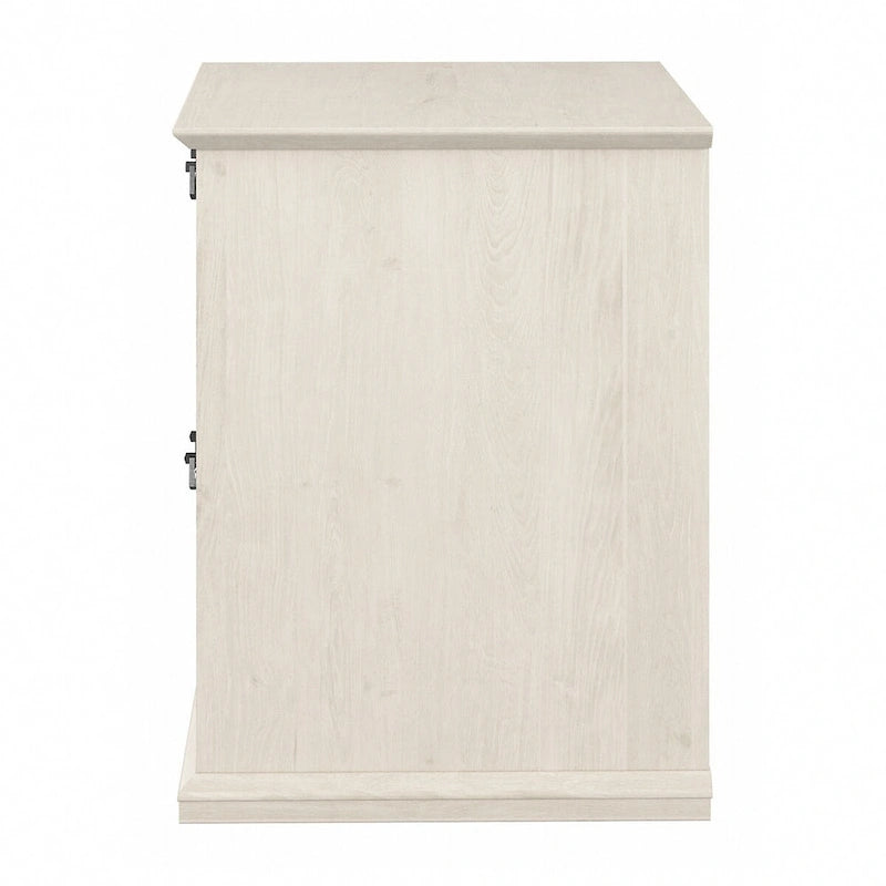 Meuble de classement latéral de ferme à 2 tiroirs en chêne blanc lin / gris bois flotté