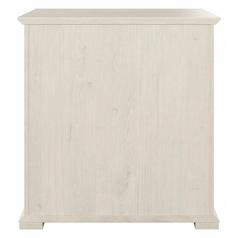 Meuble de classement latéral de ferme à 2 tiroirs en chêne blanc lin / gris bois flotté